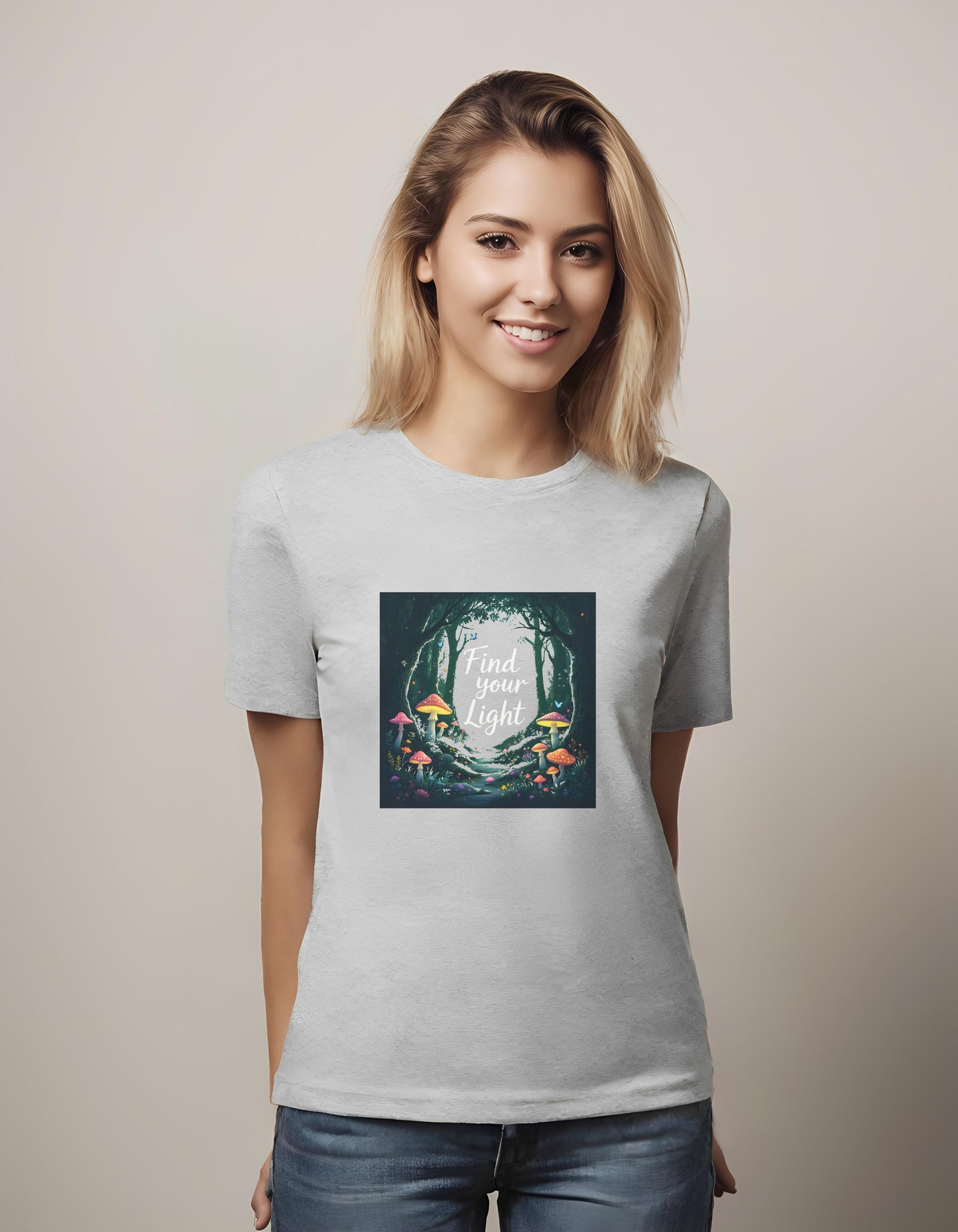 fantasy - t-shirt - fantasy - mushroom design shirt