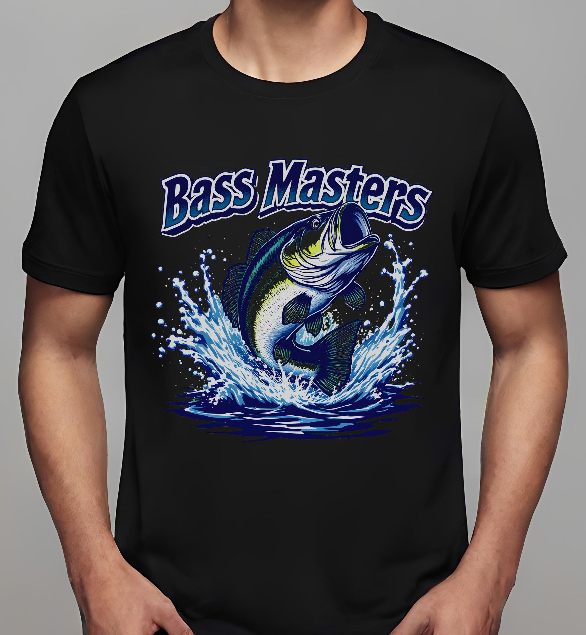 t-shirt - bass fish - gift shop buyers - black