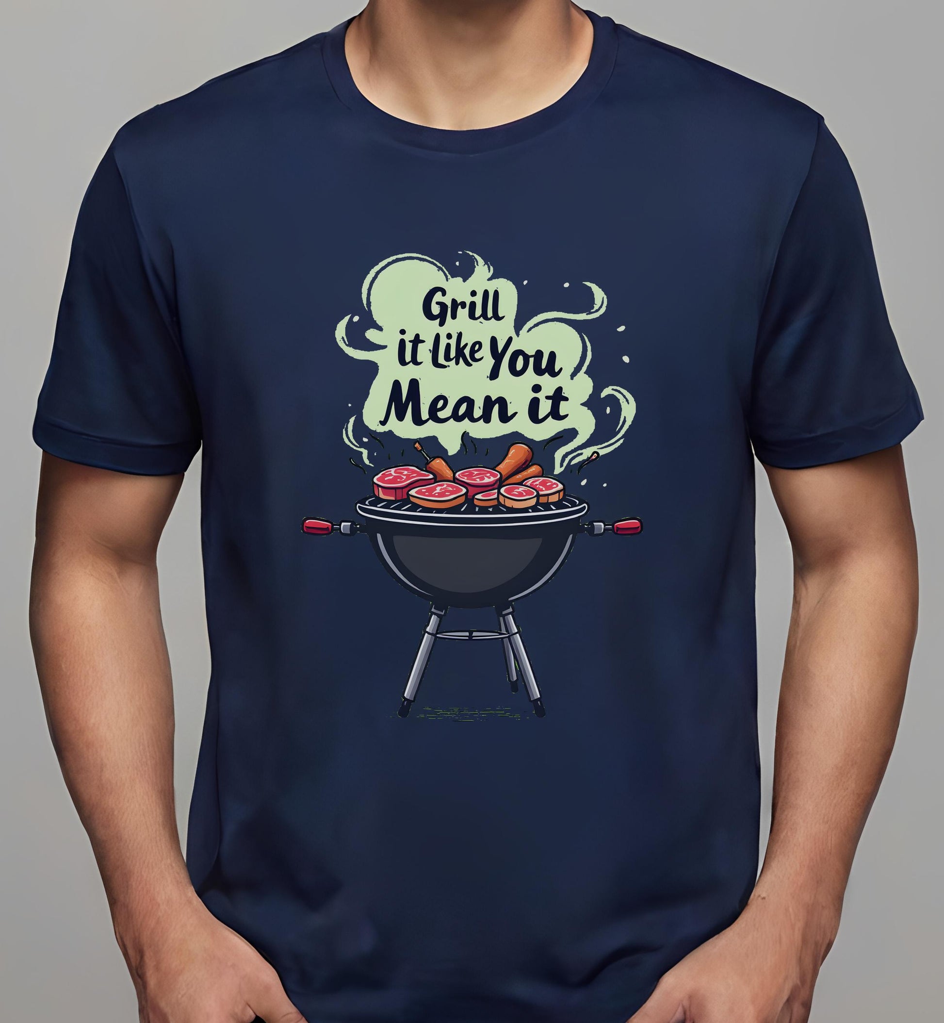 happy grilling apparel - t-shirt - navy - picnic organizers