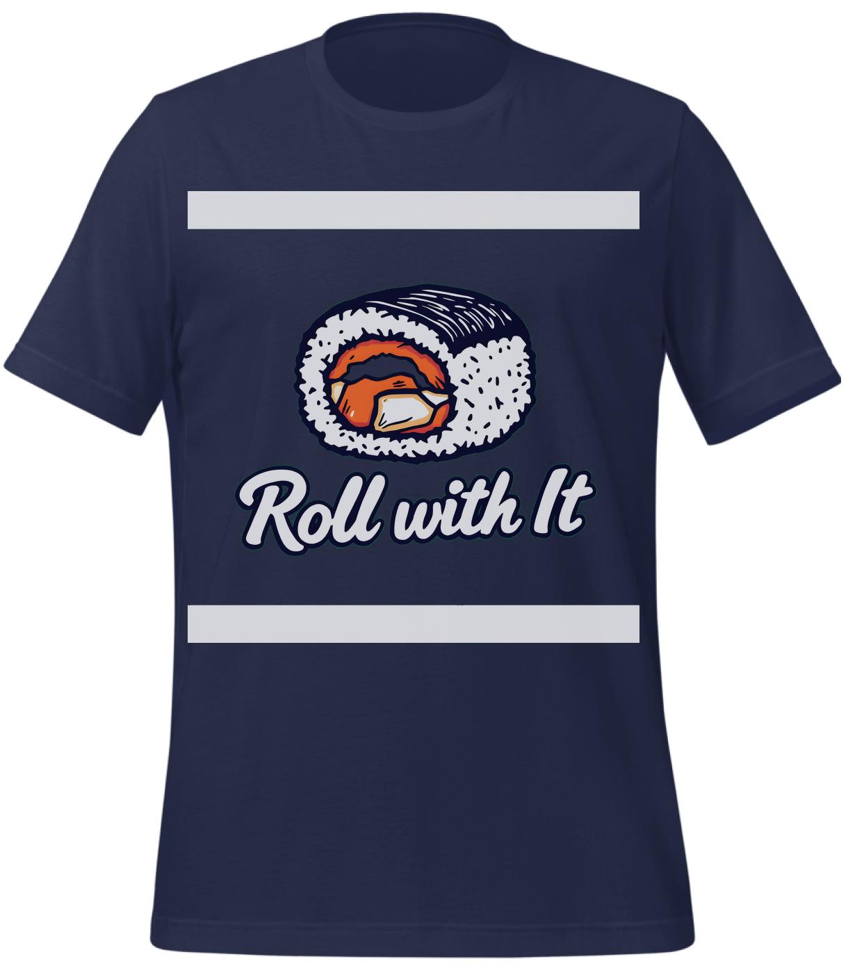 food - navy - inviting sushi artwork - event organizers - t-shirt