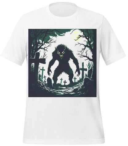 t-shirt - white - vibrant halloween art - mythical creature poster