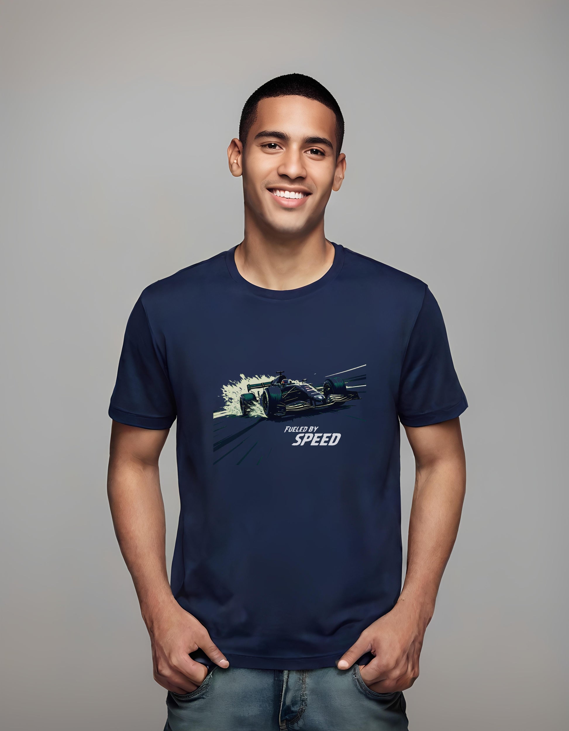 motorsport fans - bold racing art - motion lines art - t-shirt