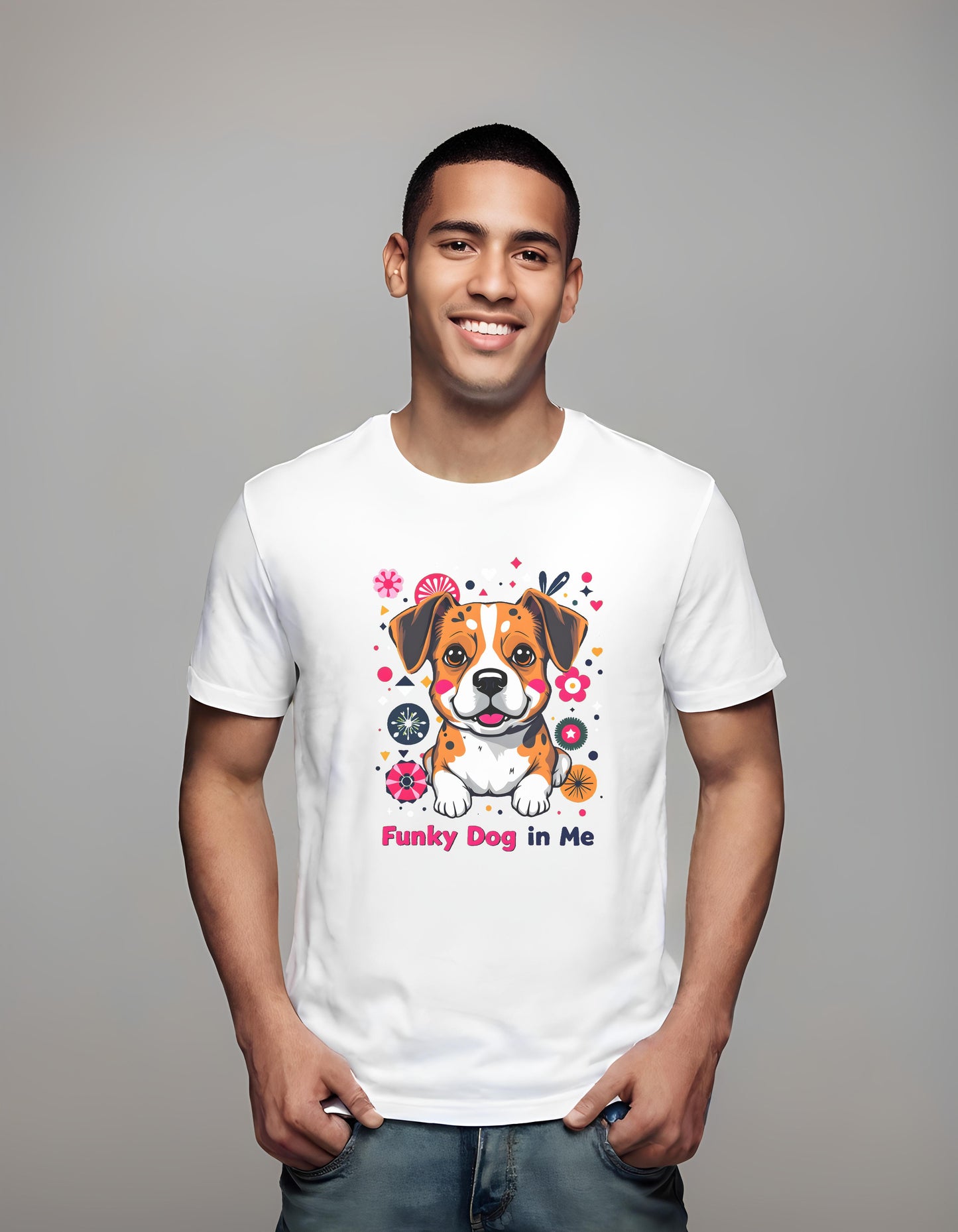 pets - dog owners - vibrant geometric patterns - t-shirt