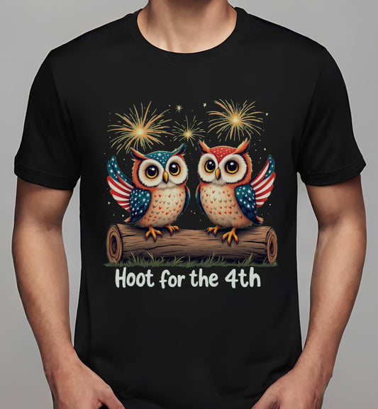 black - t-shirt - colorful owl decor - celebration