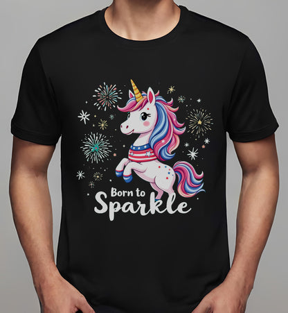 cartoon unicorn - women - t-shirt - black