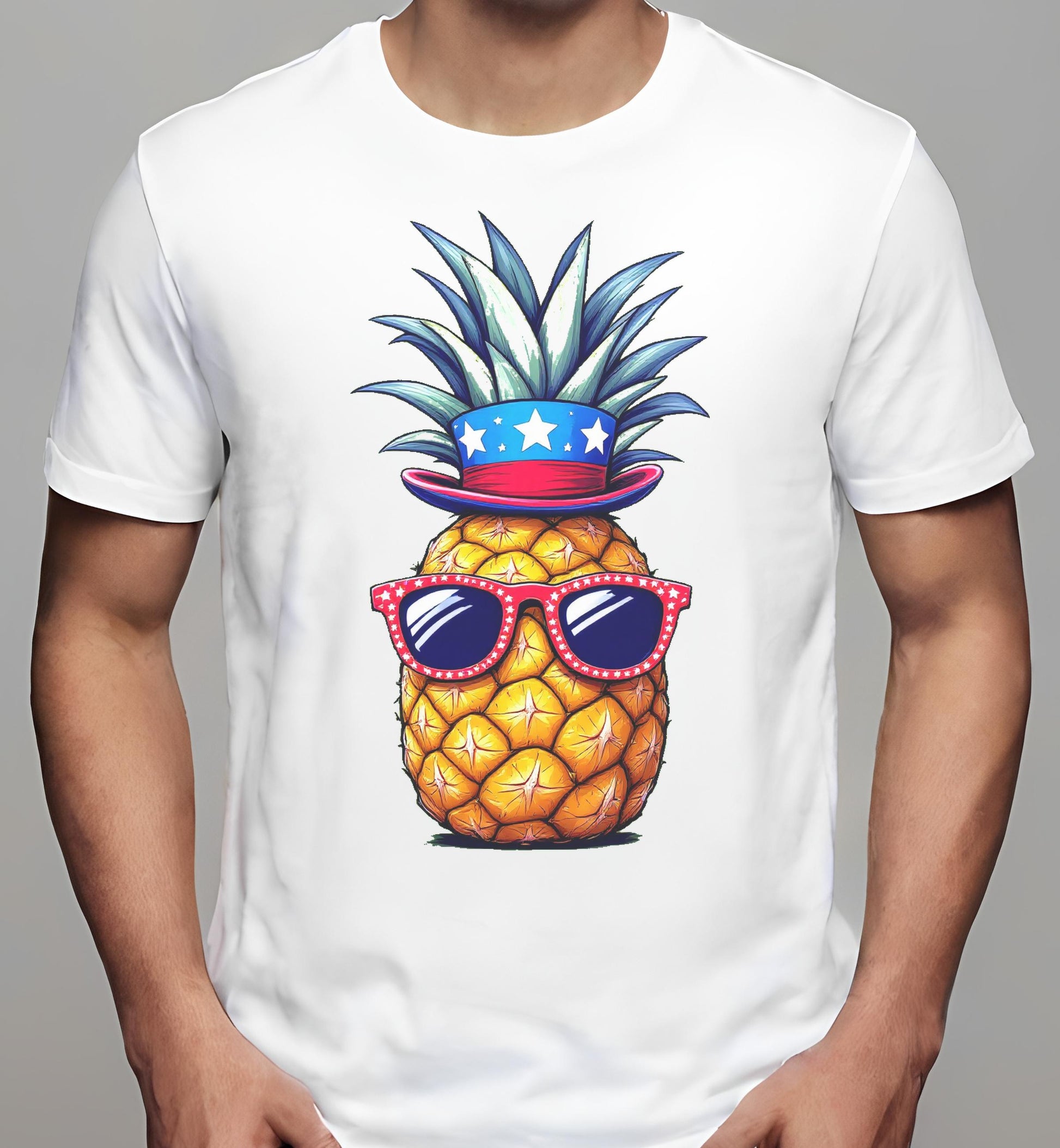 pineapple design - white - children - t-shirt