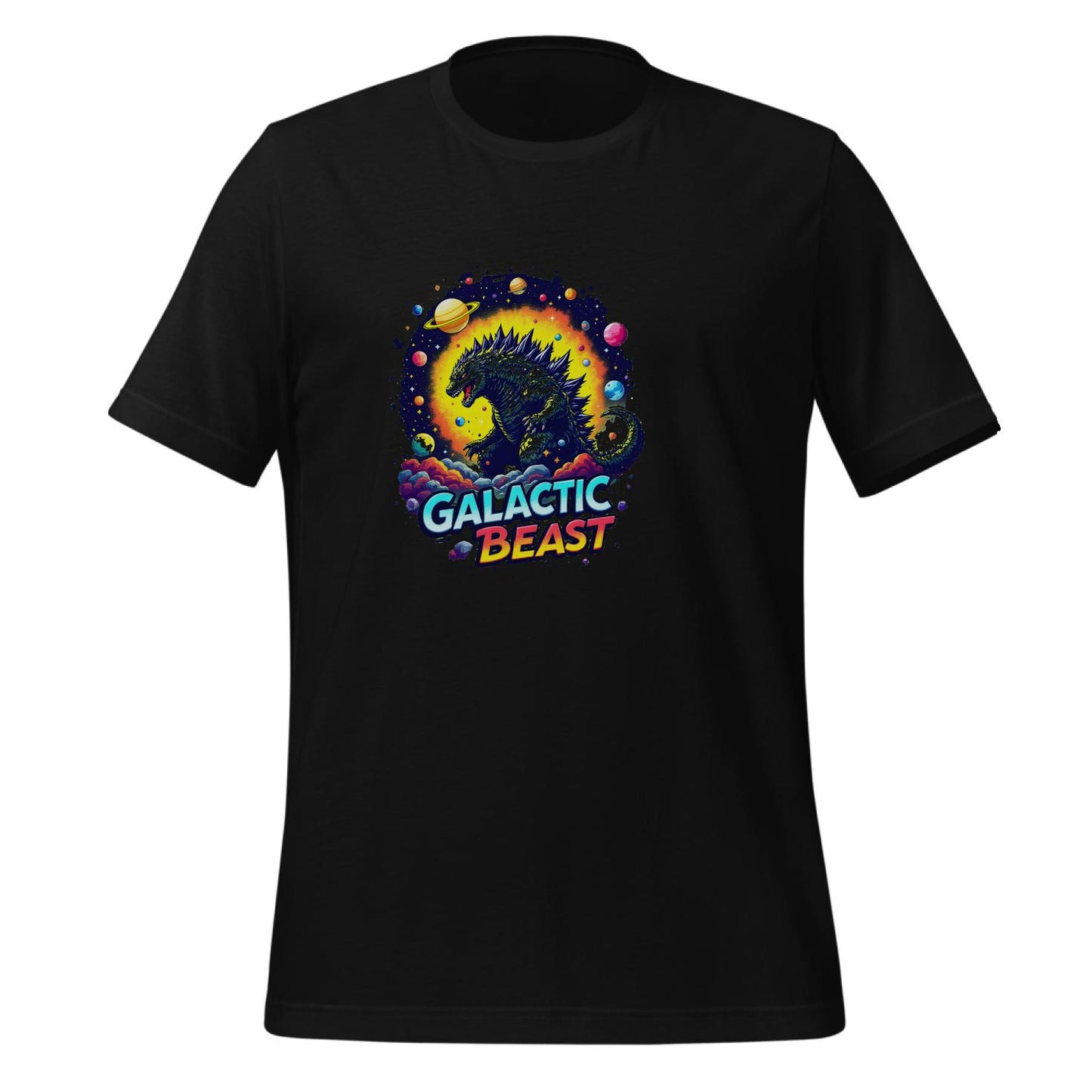 unique wall decor - cosmic style t-shirt - legendary creature art