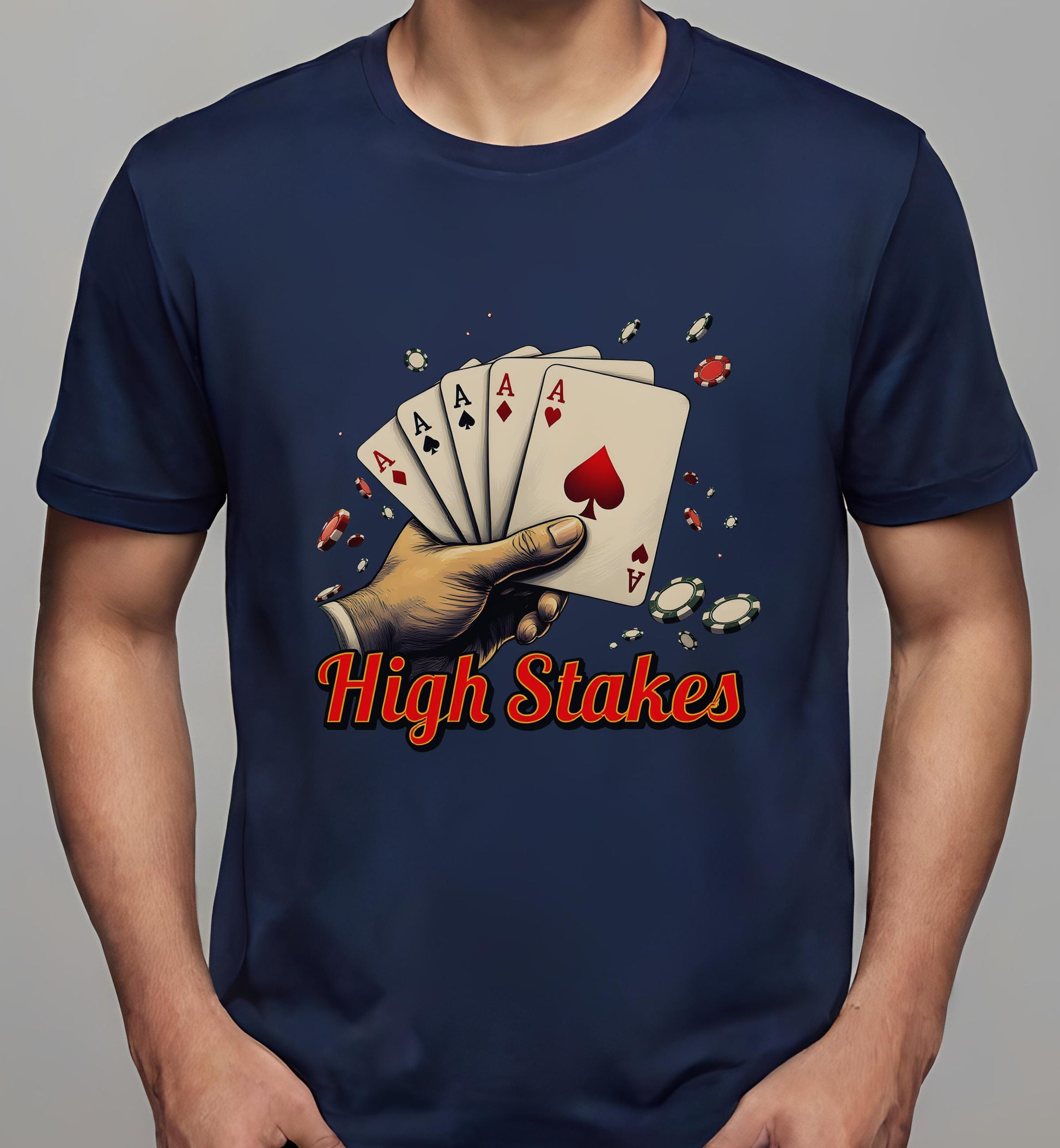 aces playing cards - navy - event planners - t-shirt