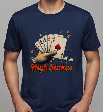 aces playing cards - navy - event planners - t-shirt