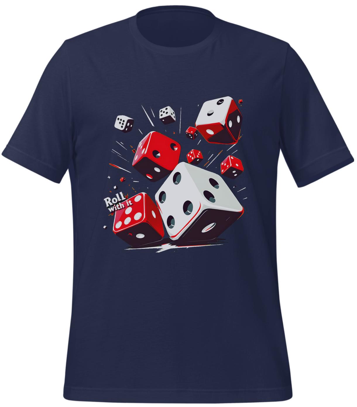 friends - playfulness - navy - lively game themes - t-shirt