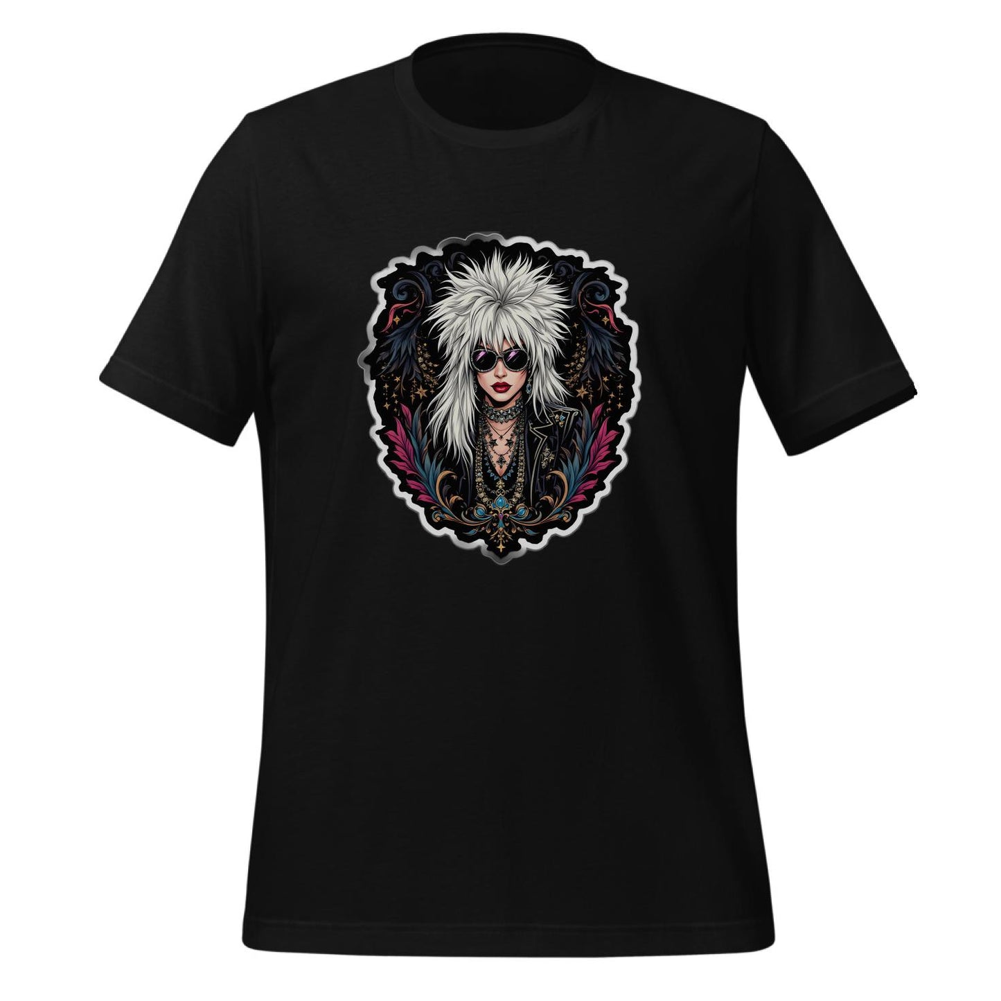 floral glam rock - t-shirt - for_women - luxury