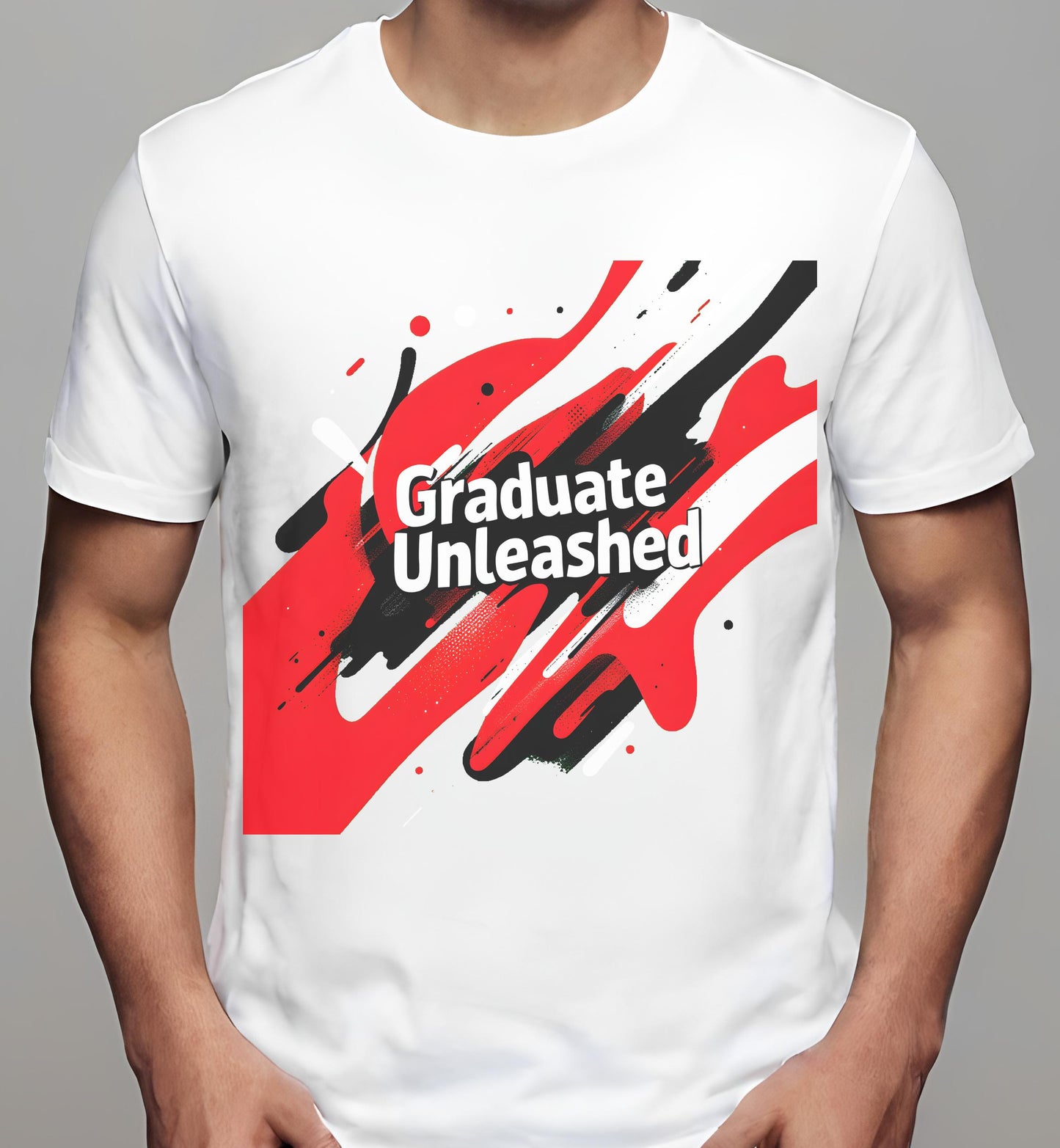 t-shirt - modern - vibrant modern design - white - graduates