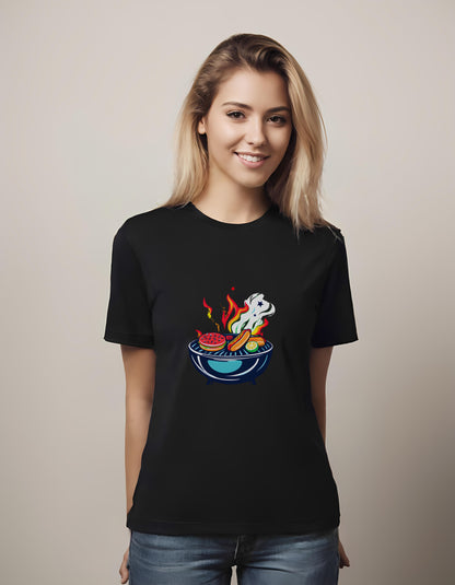 t-shirt - grill illustration - cookout hosts - family gathering outfit