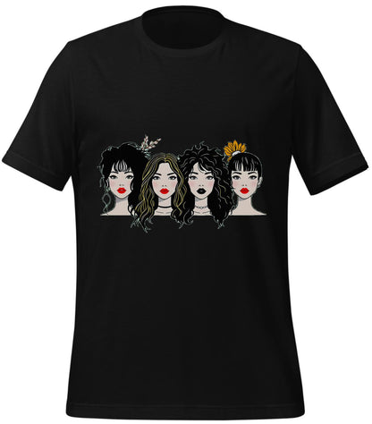 black - t-shirt - stylists - unisex - graphic designers