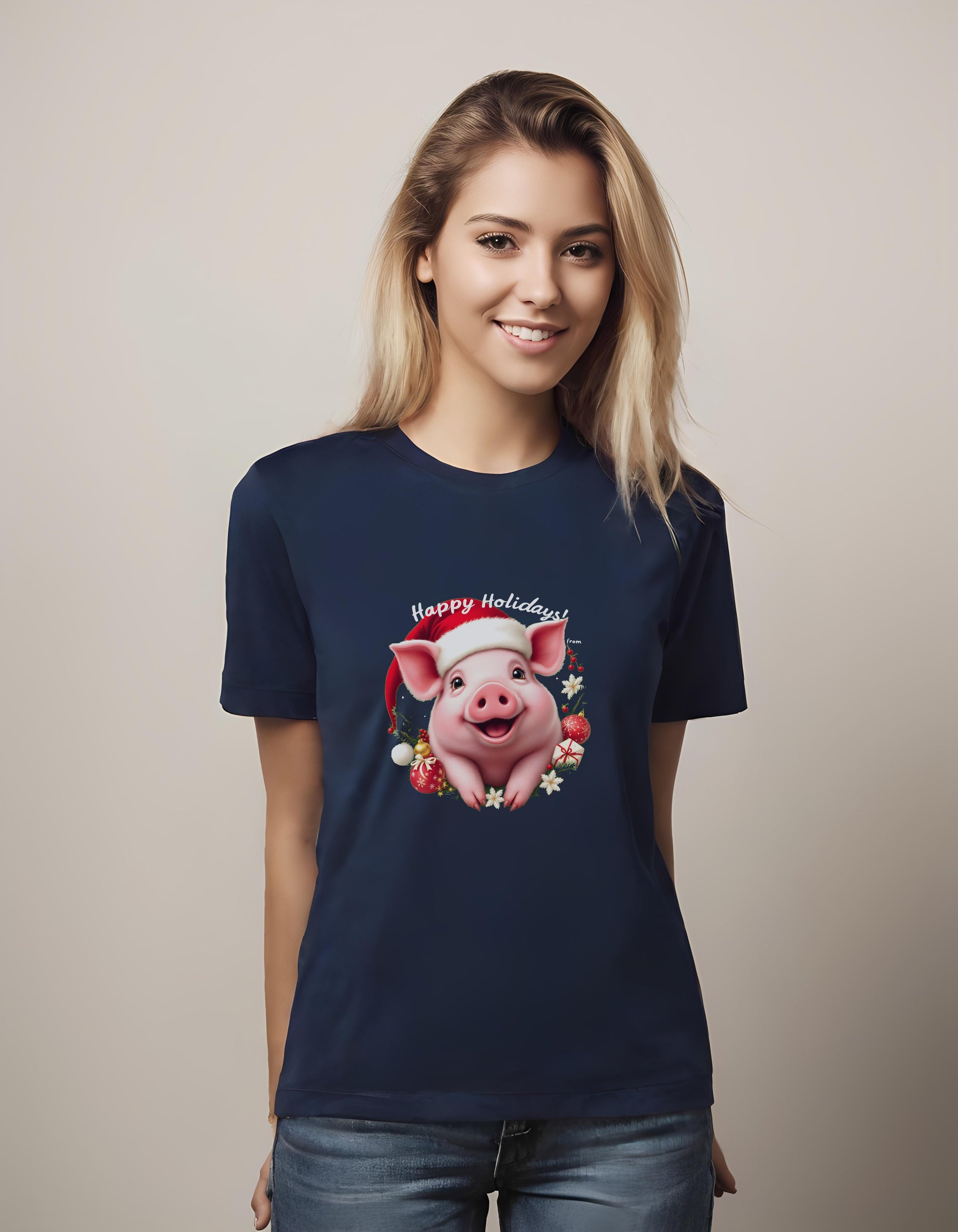 women - family christmas design - t-shirt - festive