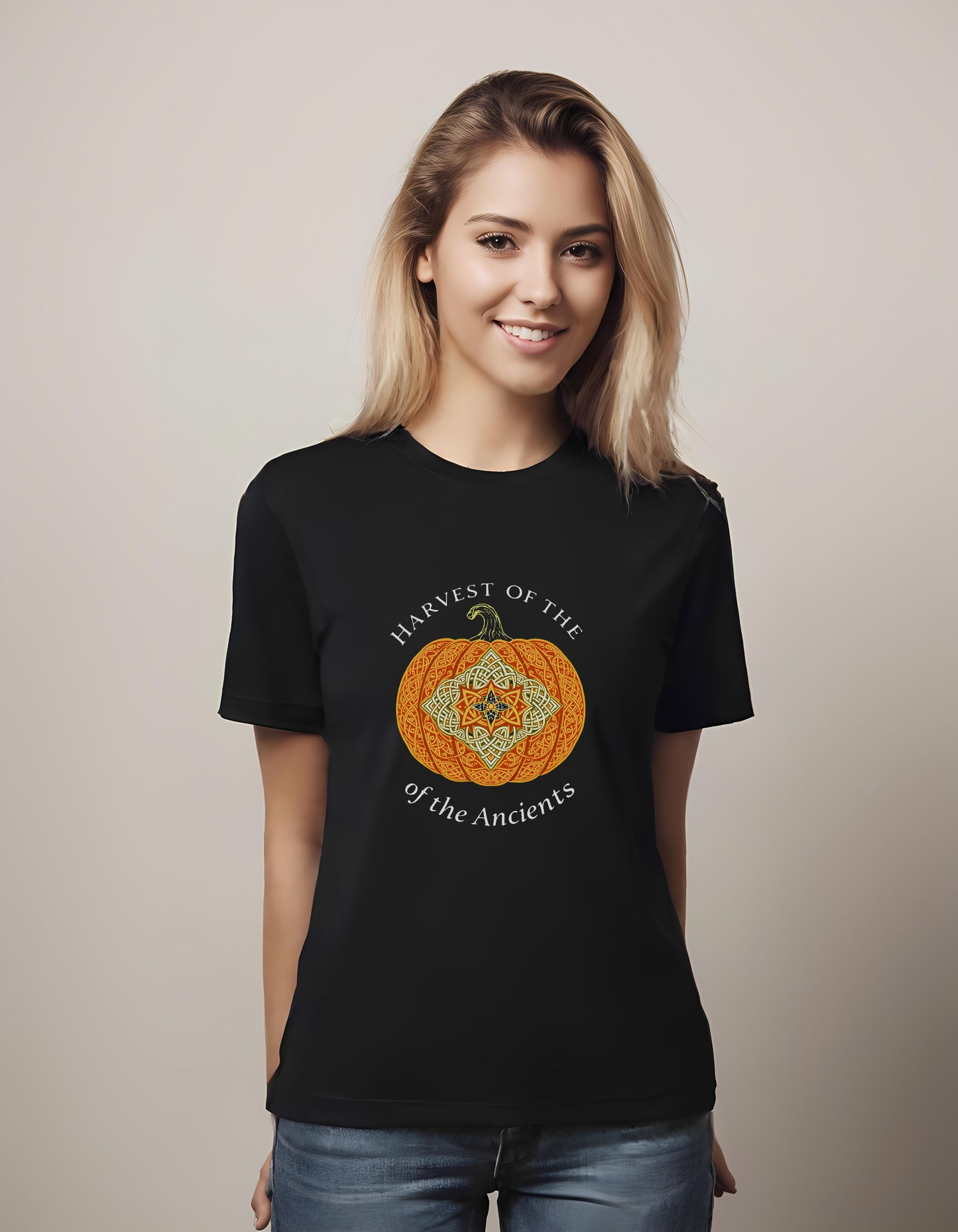 colorful fall decor - t-shirt - seasonal decorations - pumpkin art