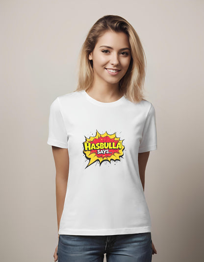 trendy graphic prints - pop art typography - t-shirt