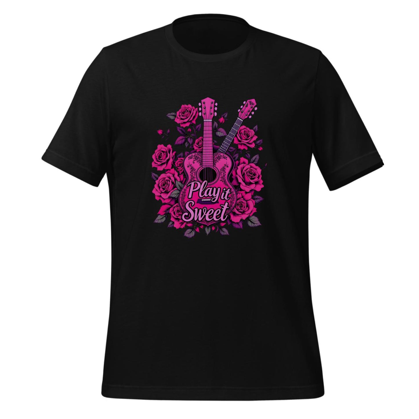 t-shirt - unique music prints - romantic guitar - music