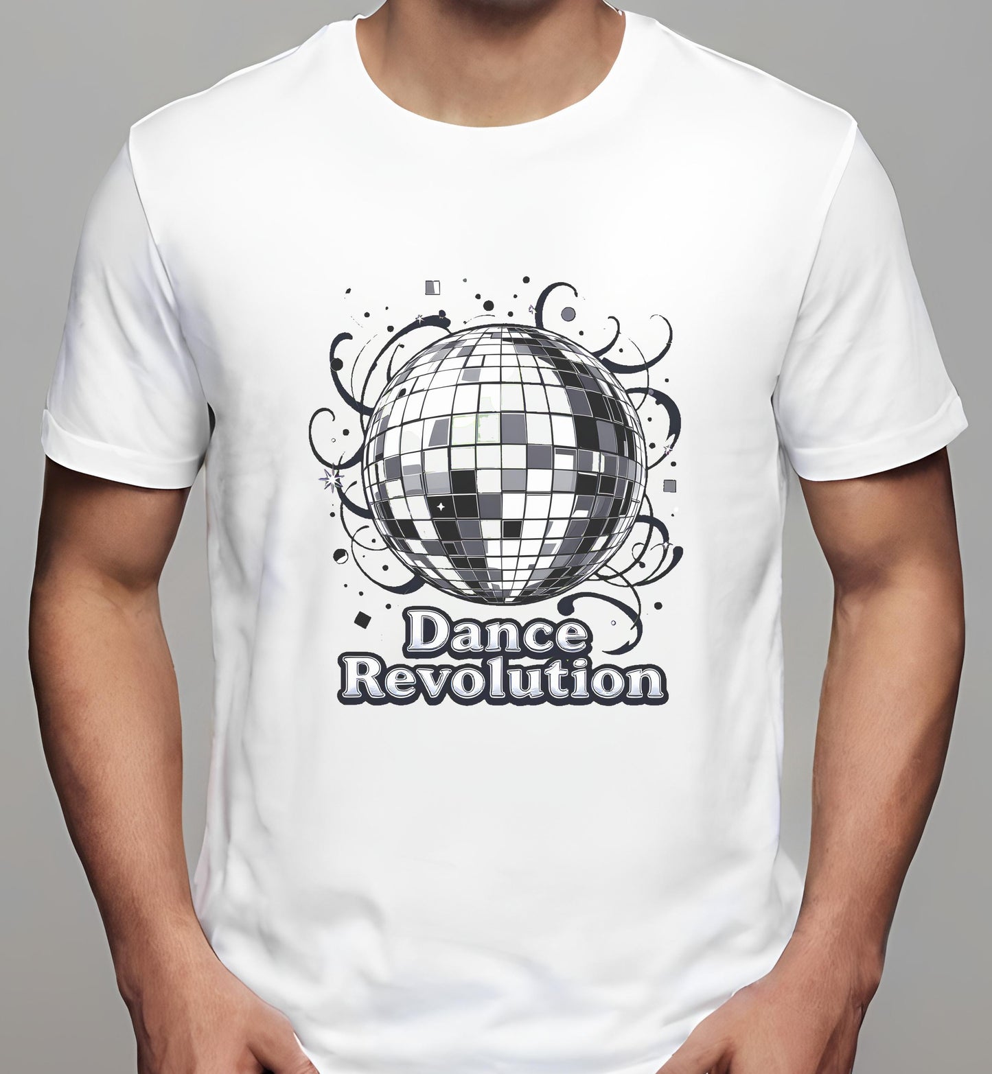 party - white - dance - t-shirt - nostalgic design