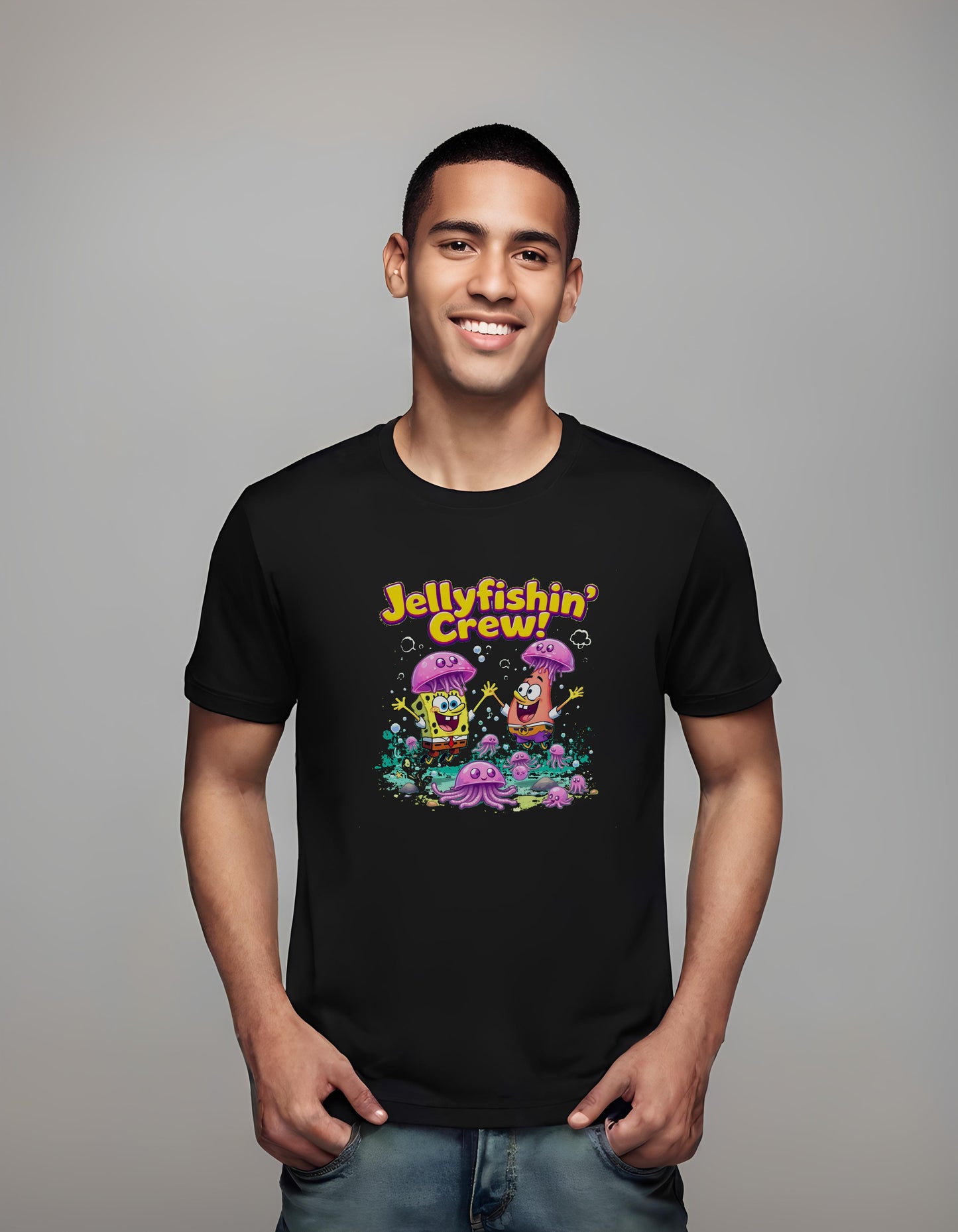 for_men - sustainability - t-shirt - jellyfishing design