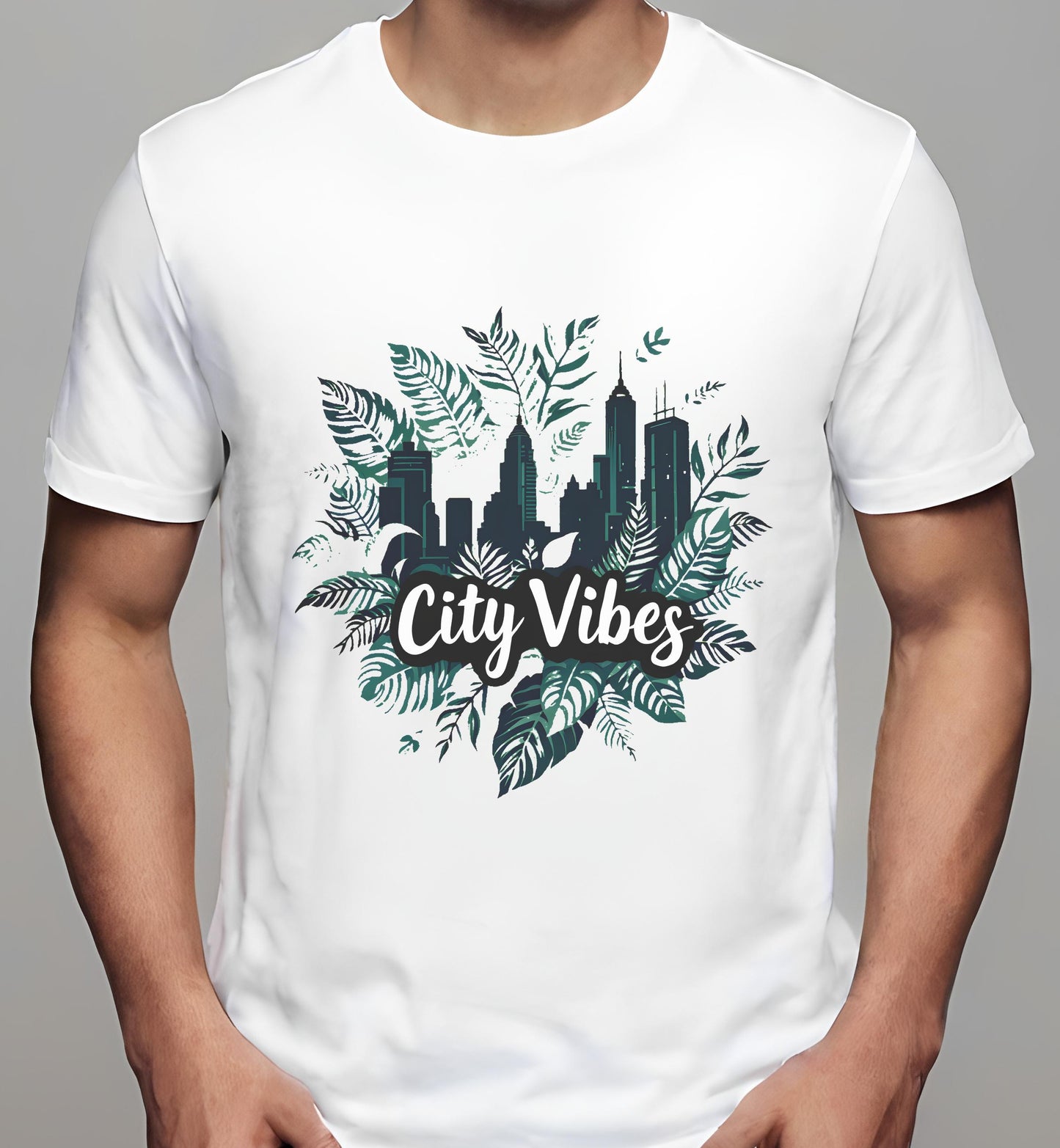 t-shirt - lifestyle enthusiast - eco-conscious person - white - city vibes art