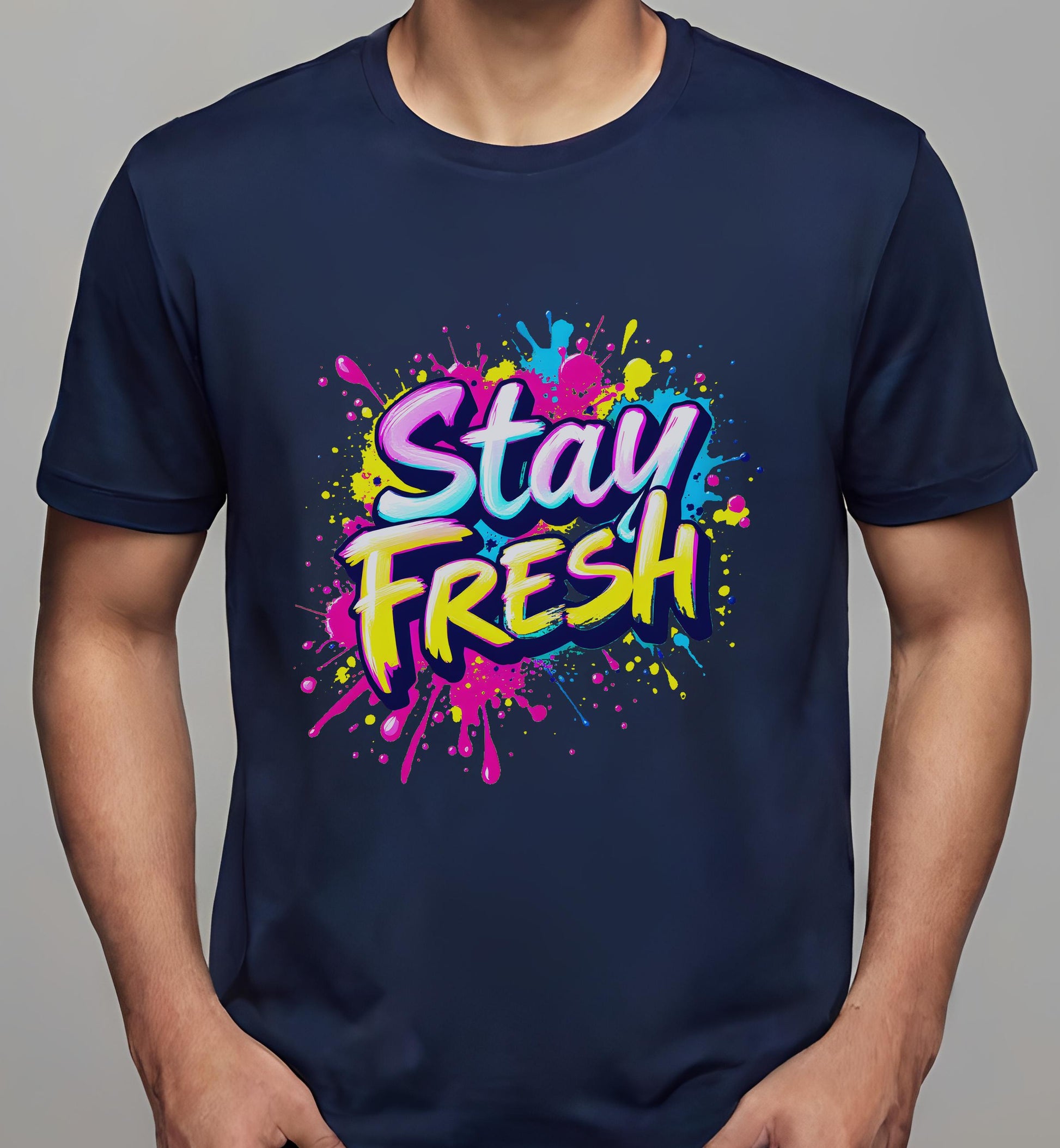 designers - stay fresh artwork - streetwear fans - navy - t-shirt