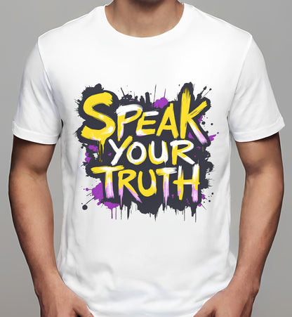 white - contemporary graphics - text - t-shirt