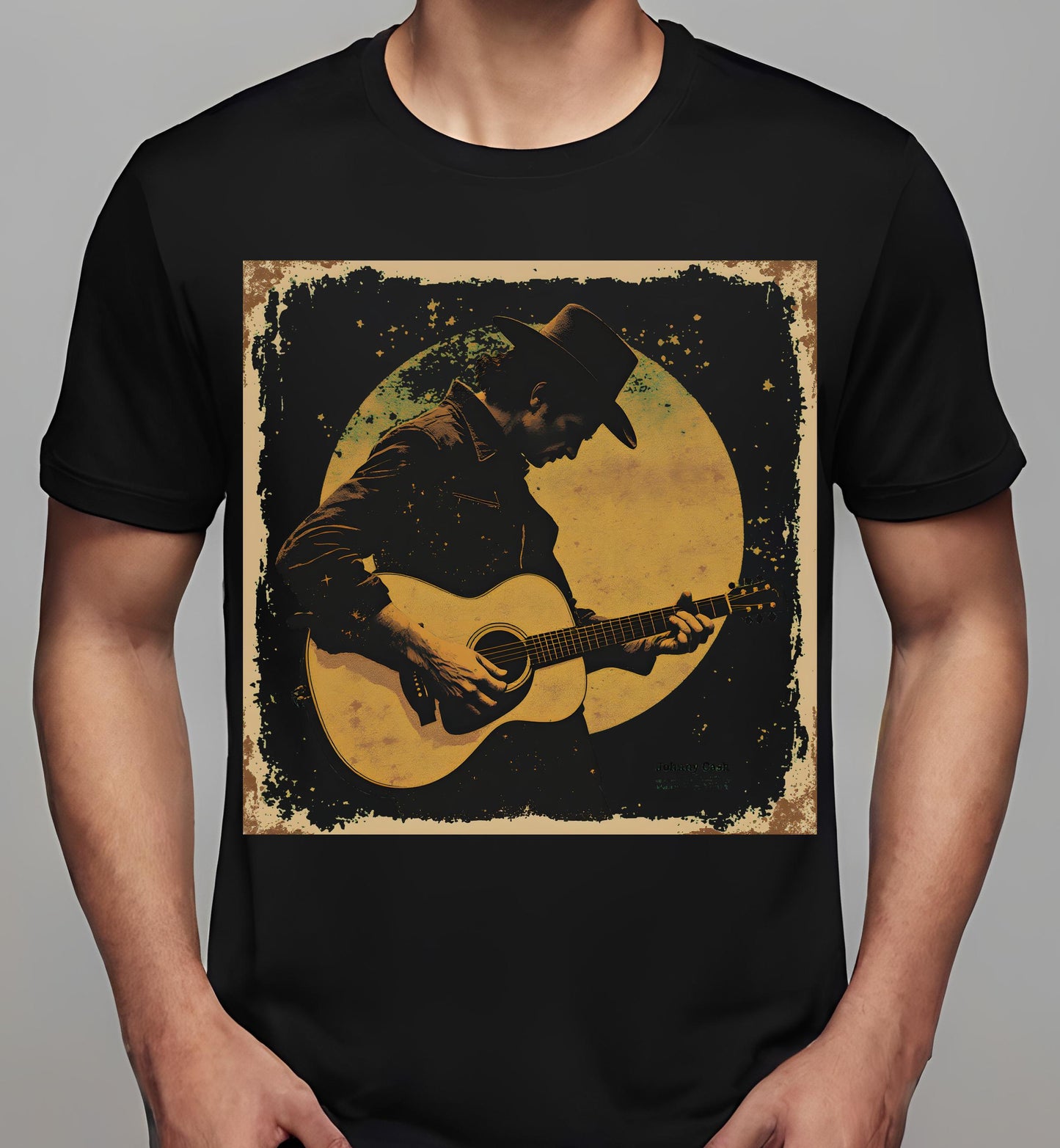 nostalgic wall art - music gifts - t-shirt - men - black