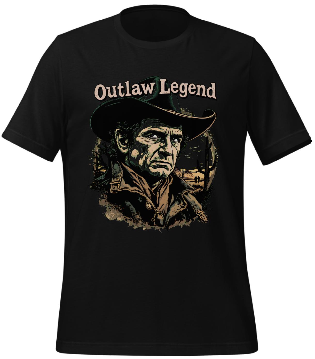 iconic outlaw imagery - strength and resilience - black - t-shirt