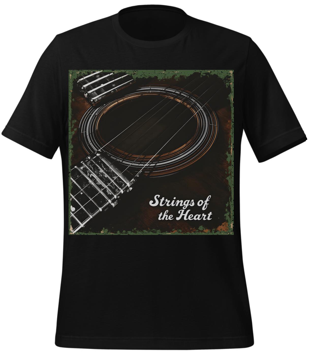 t-shirt - guitar illustration - music appreciation gifts - black - art collector