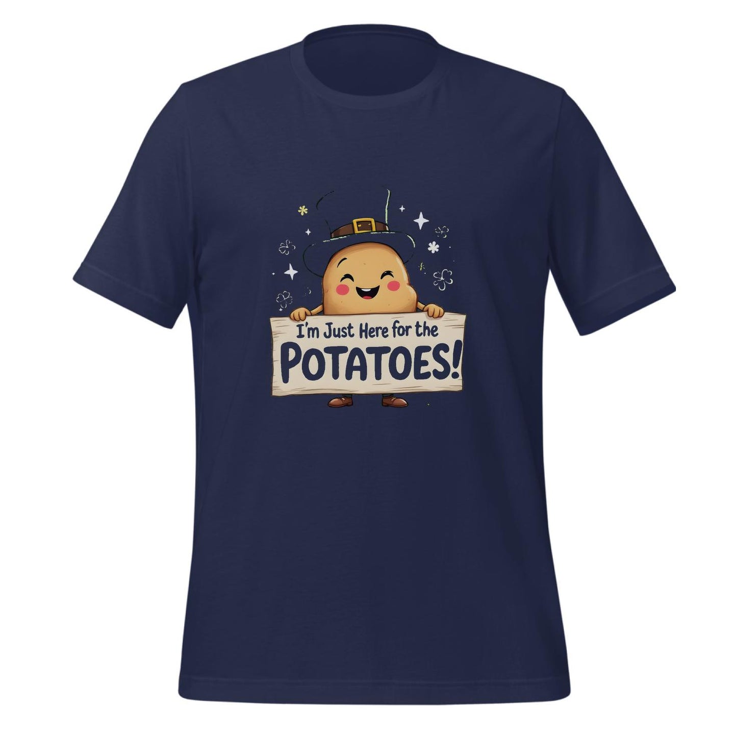 cartoon potato art - celebration - cute potato design - t-shirt