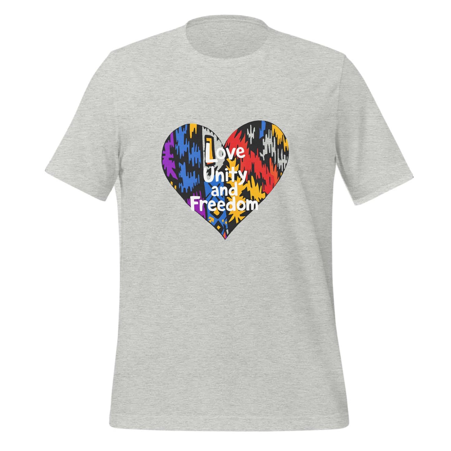 vibrant heart design - kente cloth design - t-shirt