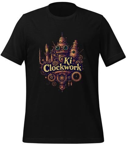 black - gears and cogs - t-shirt - art lovers - writers