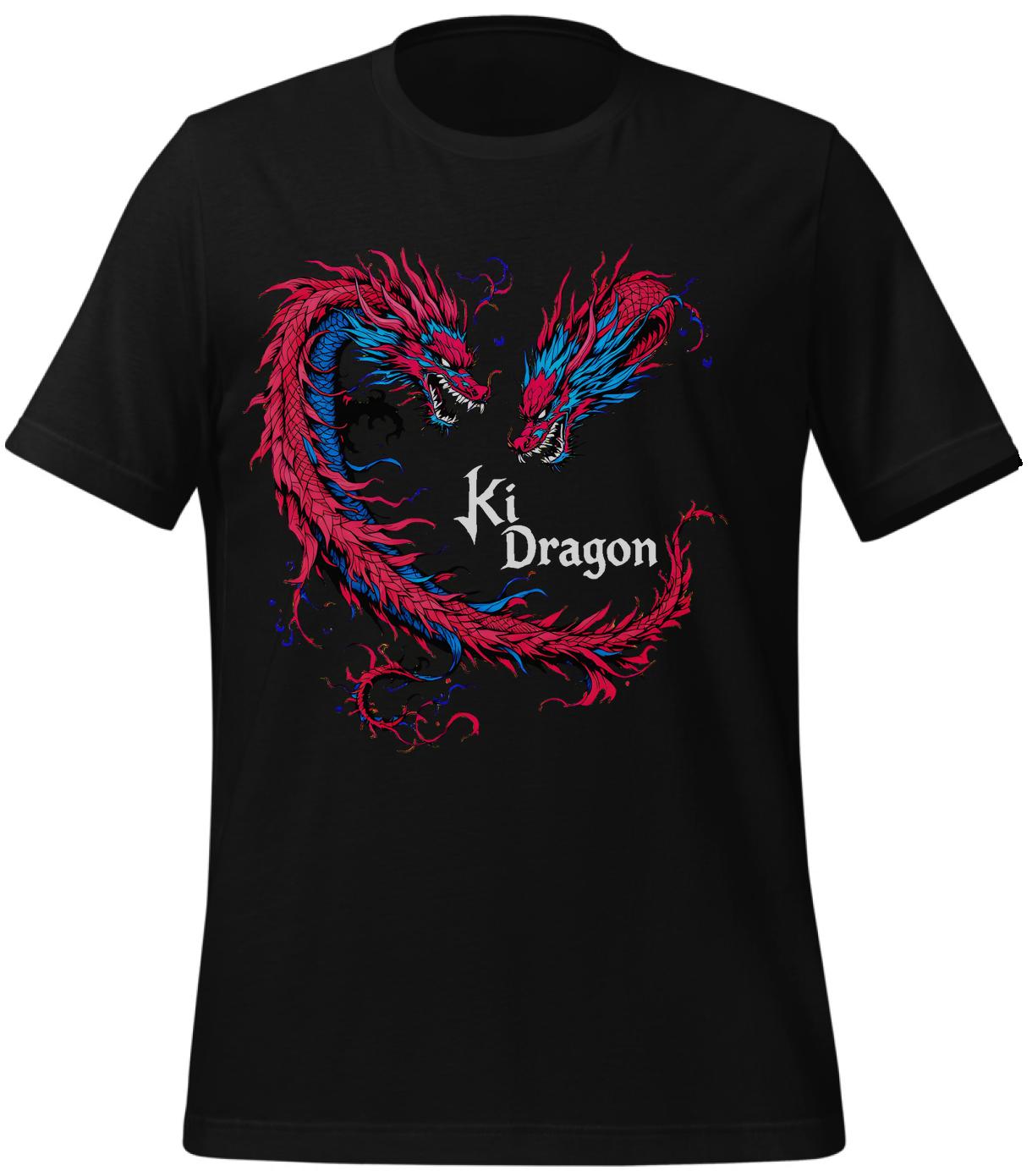 ki t-shirt - mythology - black - t-shirt - dragon illustration