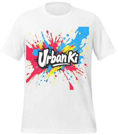 white - graffiti design - t-shirt - modern art