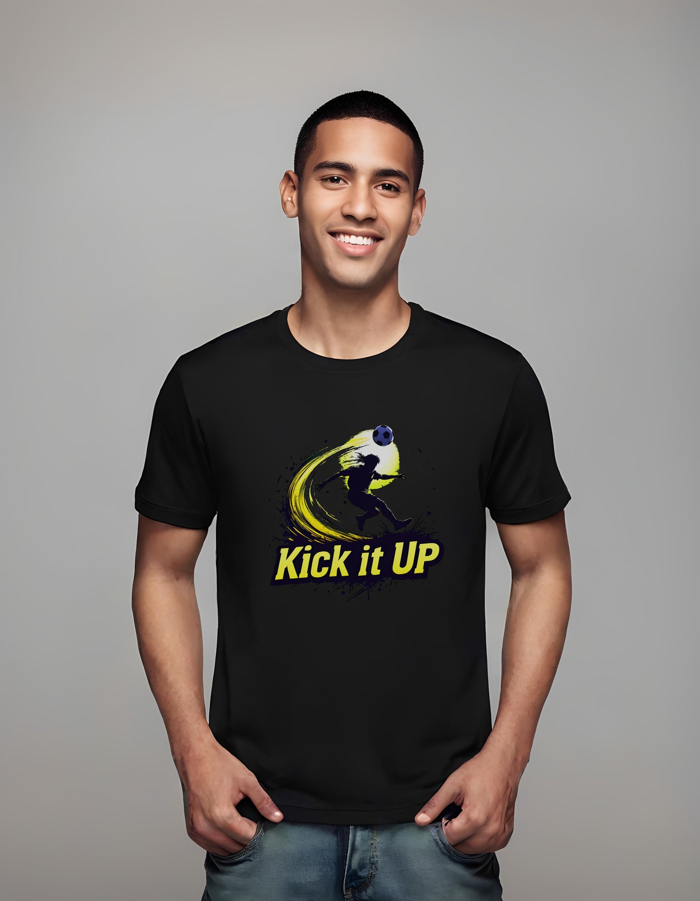 friends - t-shirt - dynamic soccer art - soccer promotional items