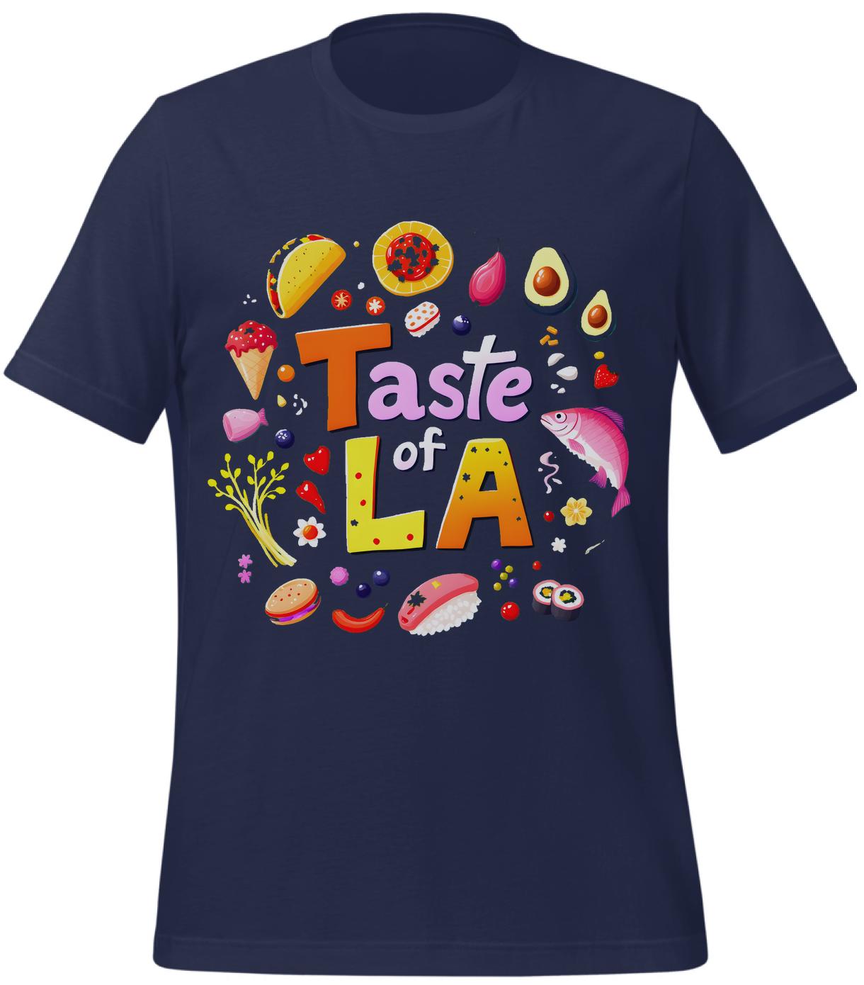 playful food art - t-shirt - navy - food