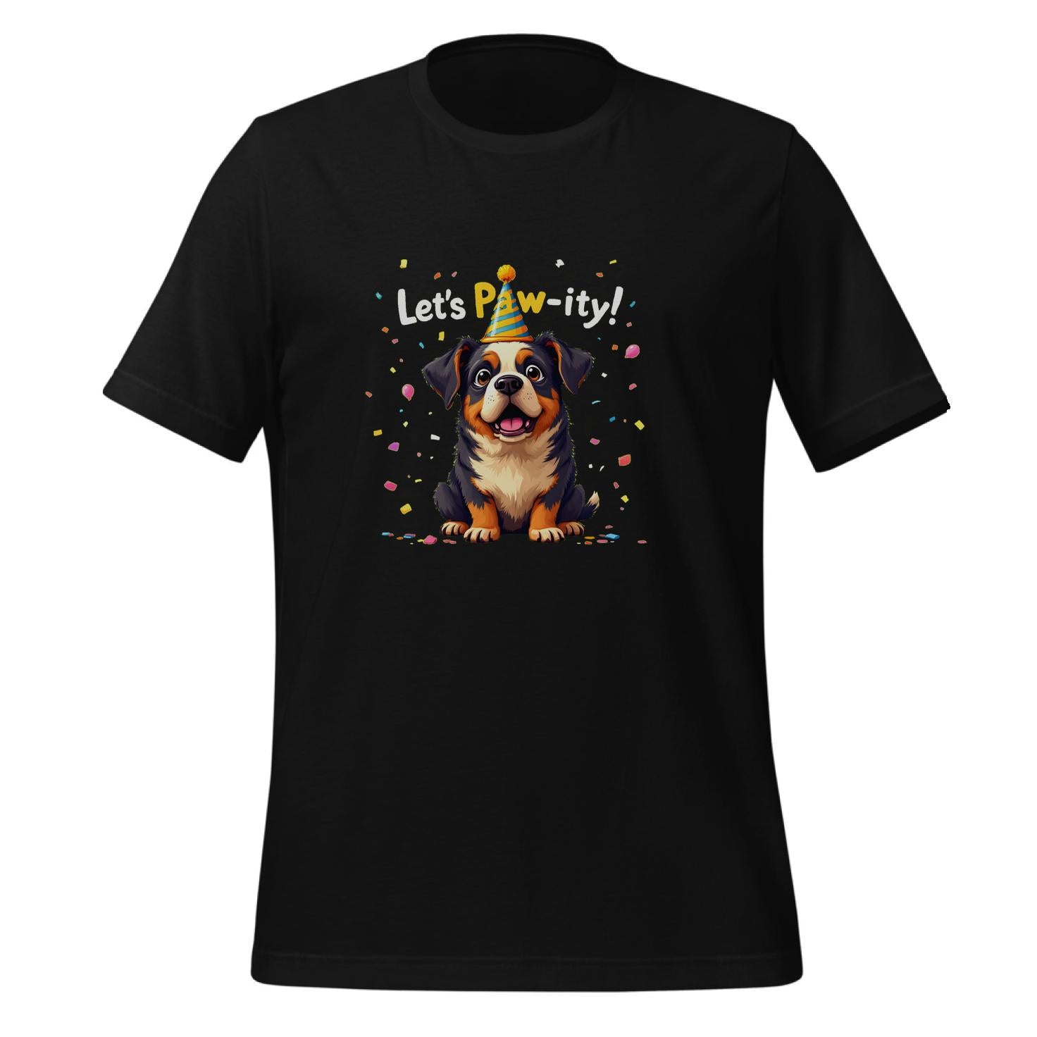 t-shirt - invitation design - dog - vibrant dog design