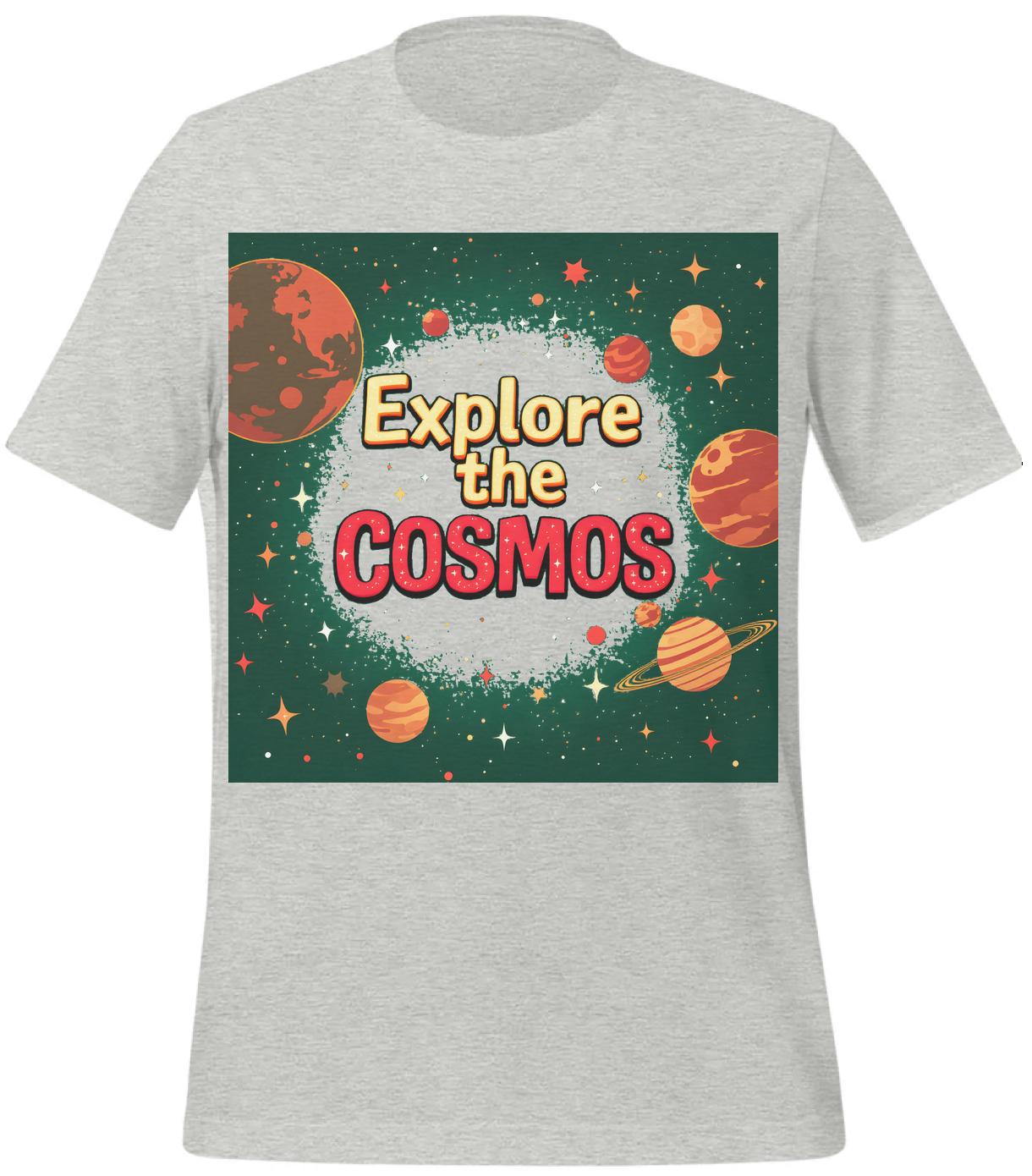 t-shirt - athletic_heather - cosmic adventure - adventurous typography