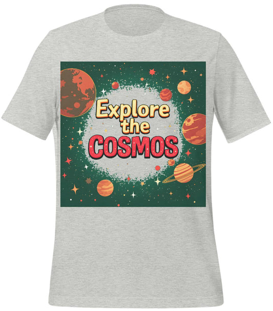 t-shirt - athletic_heather - cosmic adventure - adventurous typography