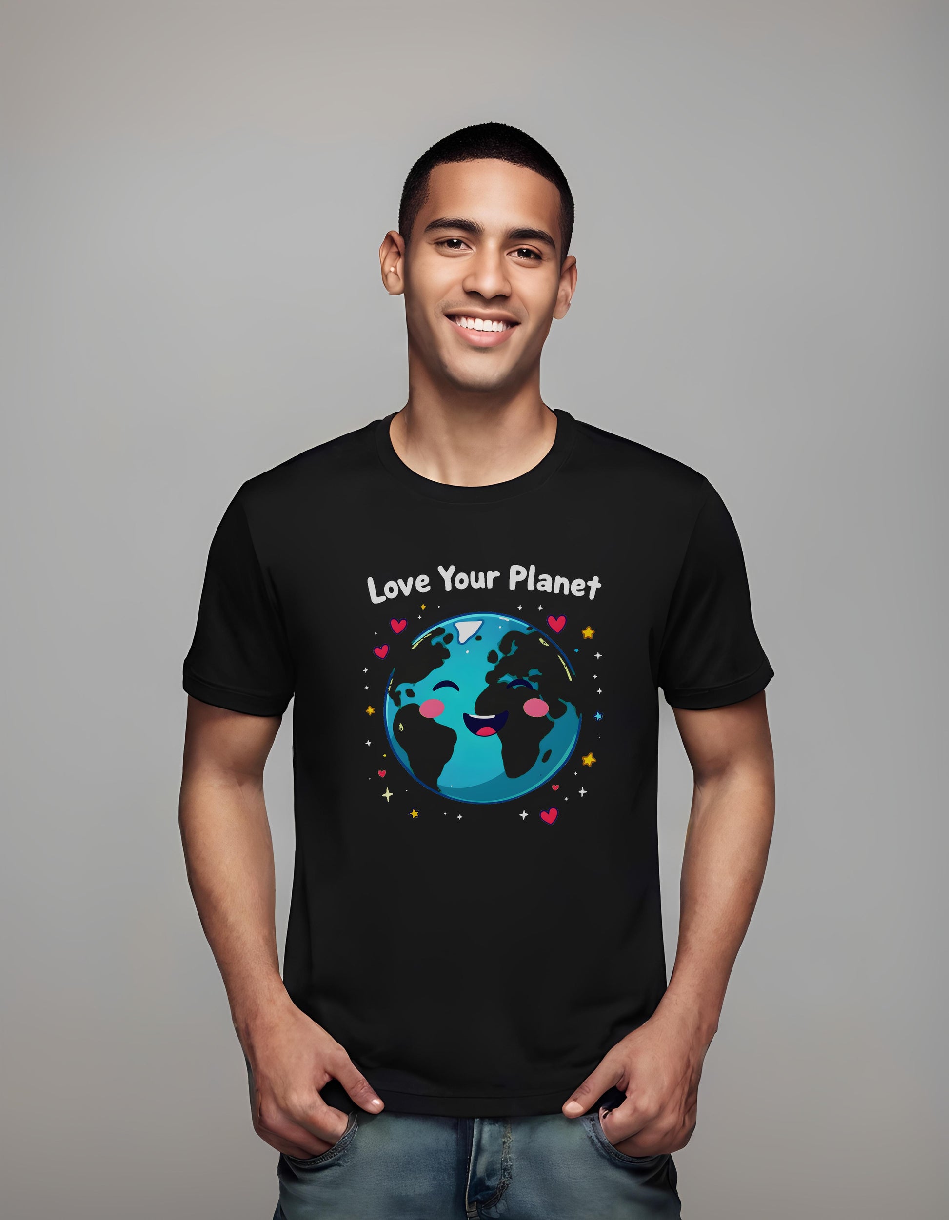 friendly earth design - t-shirt - joyful graphic tee - children