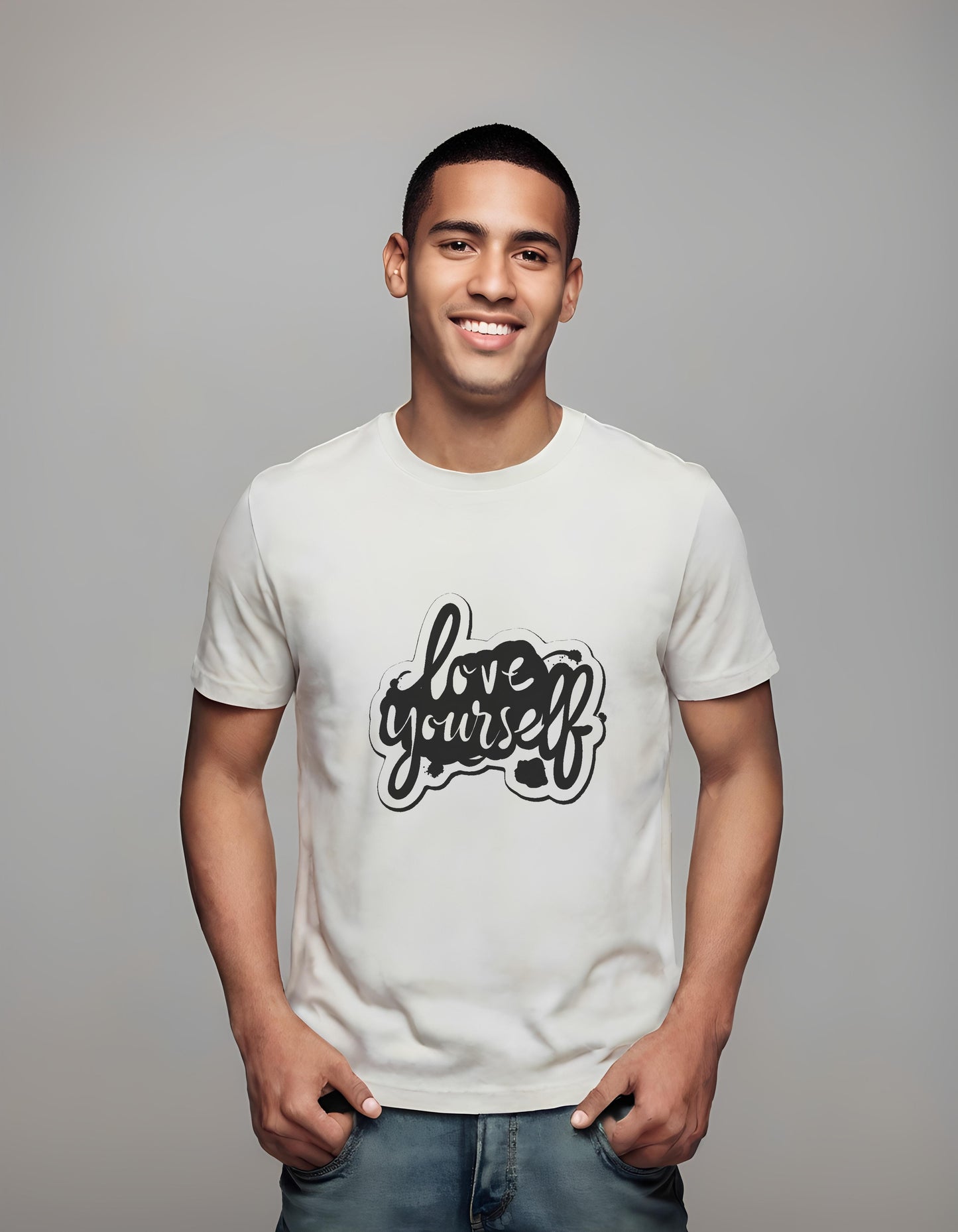 Love Yourself Quote Tee | Classic T-Shirt (Unisex) T-Shirt - acceptance, coworker, elegant typography