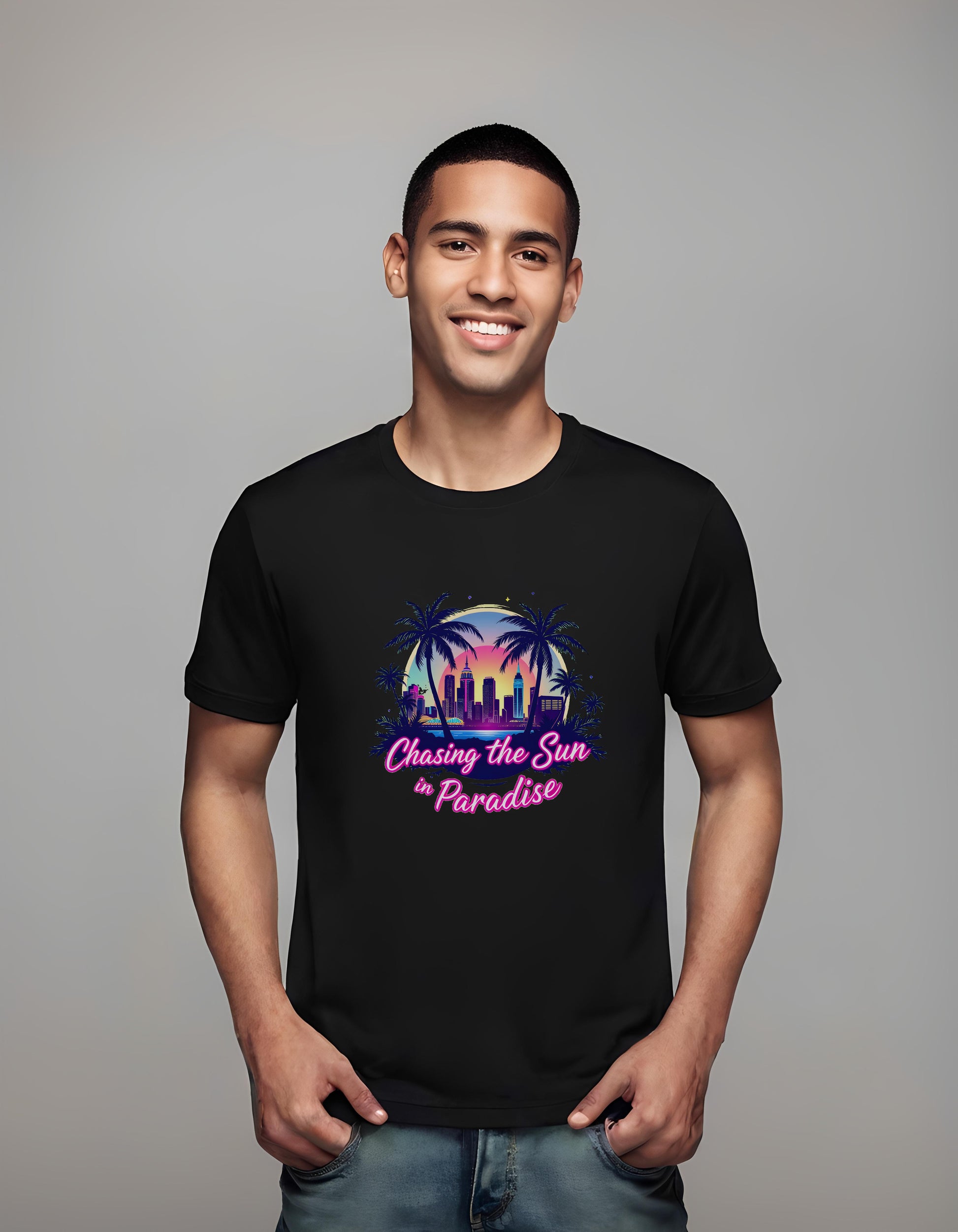 friends - nostalgia - t-shirt - retro miami design