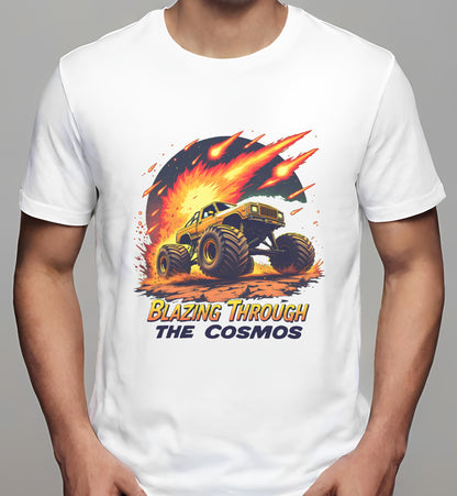 fun motorsport image - monster truck merchandise - t-shirt - white - monster truck shirt