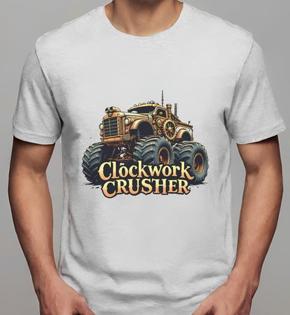 powerful truck graphics - athletic_heather - t-shirt - vintage industrial decor