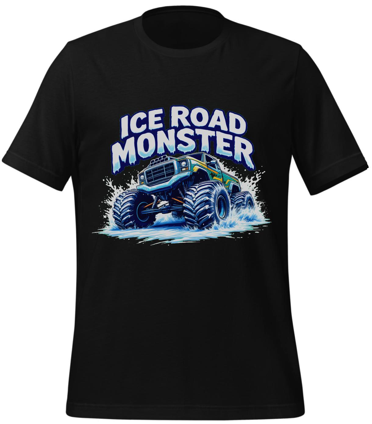 cartoon monster truck - t-shirt - youth - younger audience - black