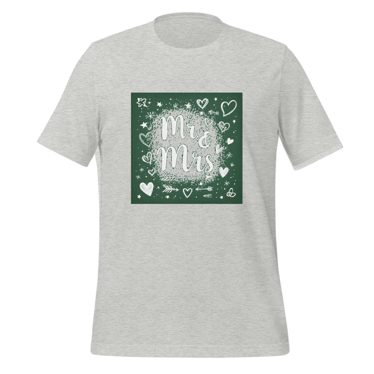 whimsy - unisex wedding attire - heart motif t-shirt