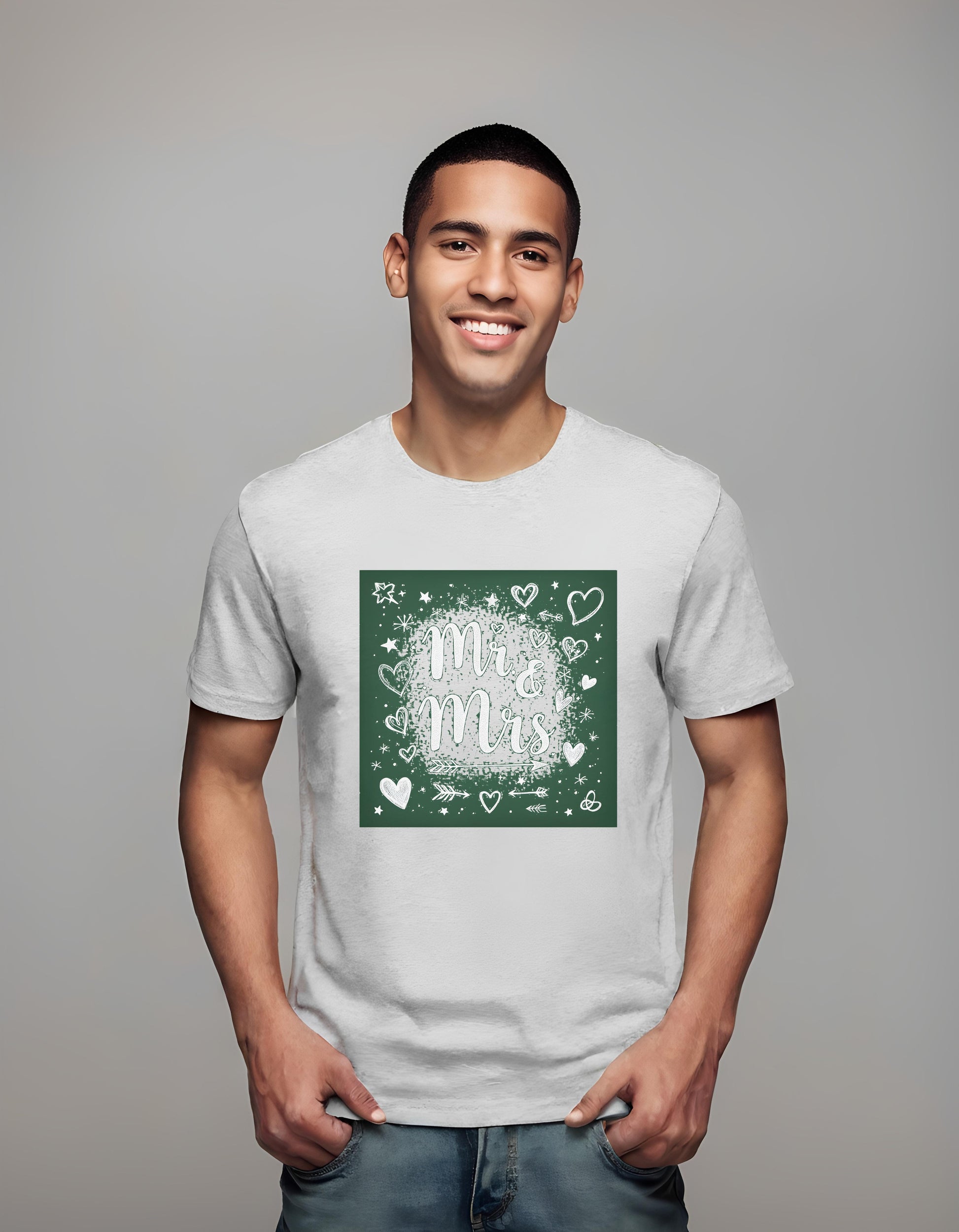 invitation design - festive decoration - heart motif t-shirt