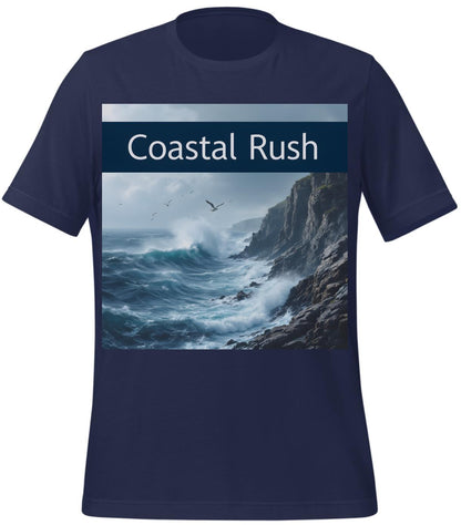 t-shirt - men - navy - cafes - modern coastal decoration