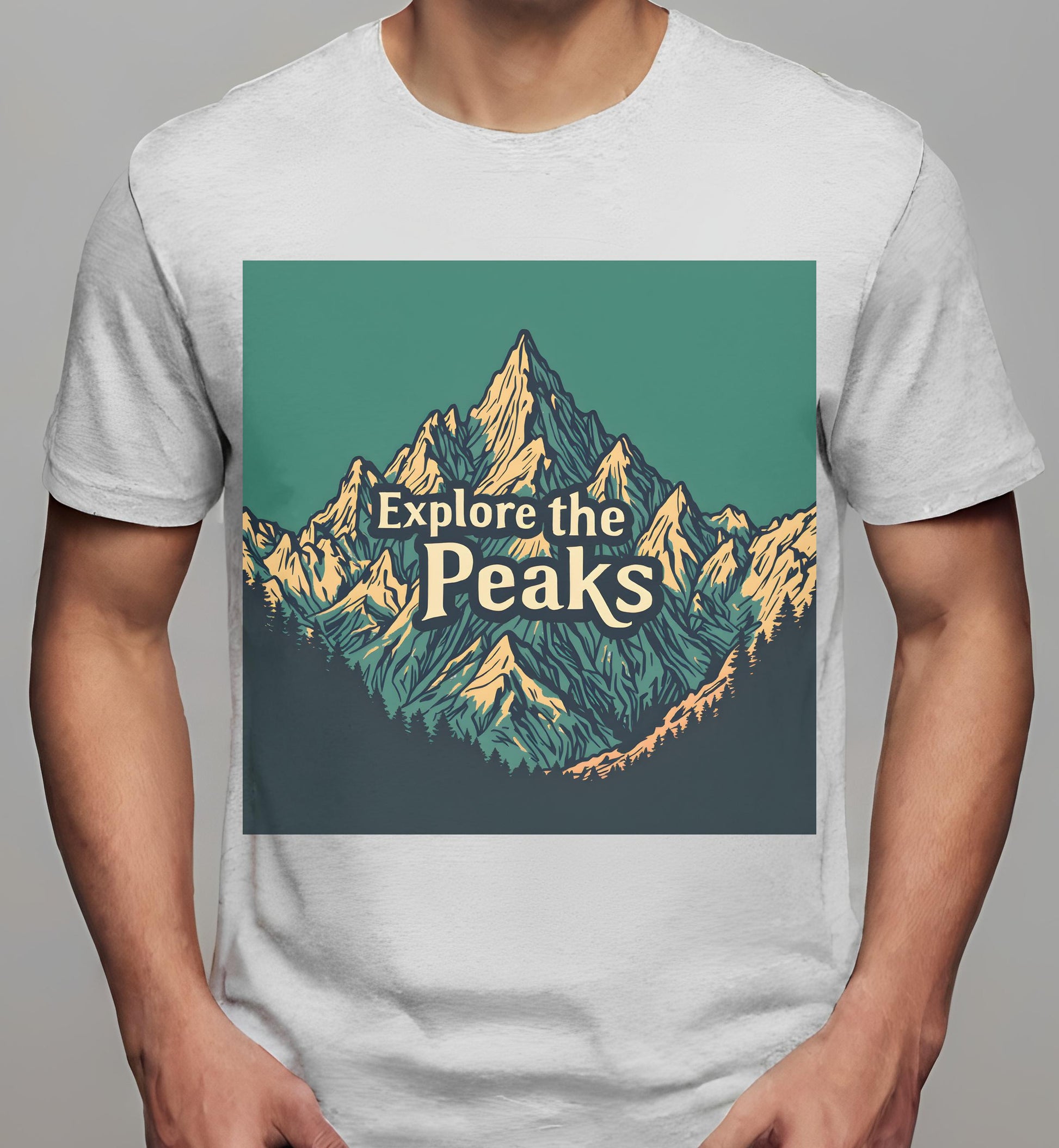 athletic_heather - explorers - t-shirt - camping art print